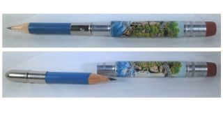 RESTORED Vintage Bullet Pencil - Bushkill Falls,  The Niagara Pennsylvana CE - 1154 2