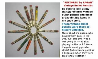 RESTORED Vintage Bullet Pencil - Bushkill Falls,  The Niagara Pennsylvana CE - 1154 3