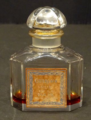 Antique Baccarat Guerlain Rue De La Paix Art Glass Perfume Bottle & Stopper