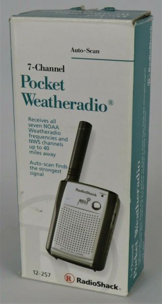 Vintage Radio Shack 7 - Channel Pocket Weather Radio Auto - Scan