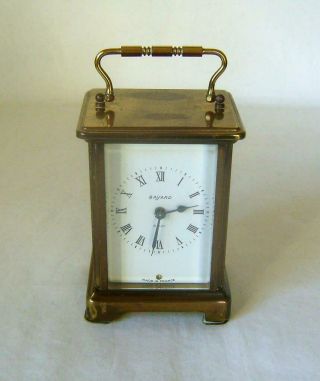 Bayard Paris French Brass Carriage Clock In Order: 8 Day Movement