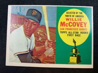 1960 Topps Willie Mccovey 316 Rookie Rc San Francisco Giants