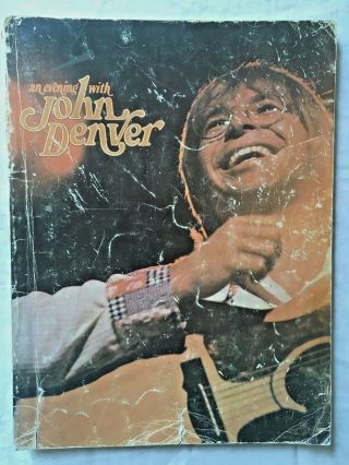 Vintage Sheet Music Book: An Evening With John Denver.  1975