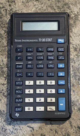 Vintage Texas Instruments Ti 30 Stat Scientific Calculator Great
