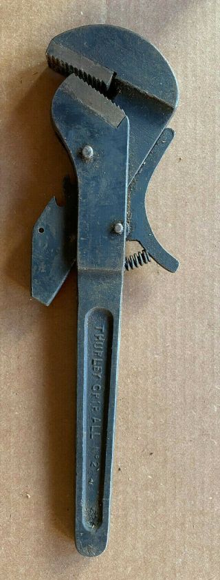 Vintage Thurley Grip - All No.  2 Adjustable Wrench