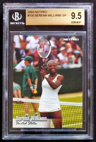 2003 Netpro Serena Williams Rc Short Print Gem Bgs 9.  5