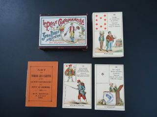 Antique Le Petit Cartomancien - B.  P.  Grimaud Paris Fortune Telling Cards W/ Box