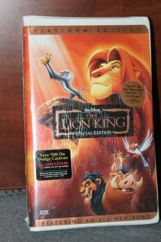 Walt Disney’s The Lion King Special Edition - Vhs (rare) Vintage