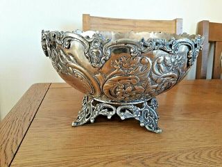 Magnificent Large Vintage Silver Plated Punch Bowl