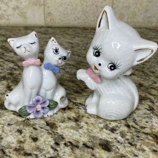 Kitten Cat Figurines Vintage Set Of 2