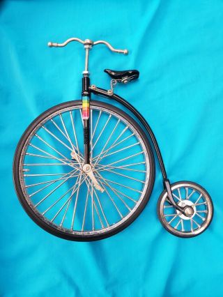 Penny Farthing Miniature Model Decor Black High Wheel Bicycle Desktop 2