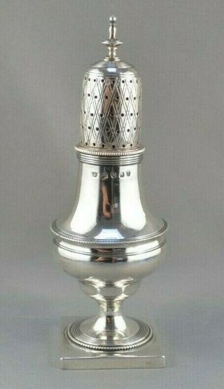 Antique George Iii English Sterling Silver Sugar Caster,  Shaker - London 1796