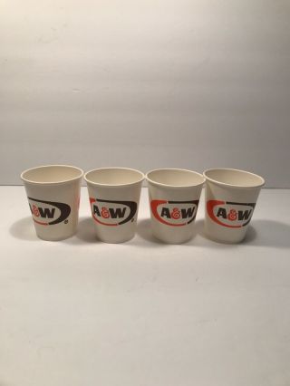 Vintage A & W Root Beer Paper Cups 1980’s Dixie Cups A&w Eighties