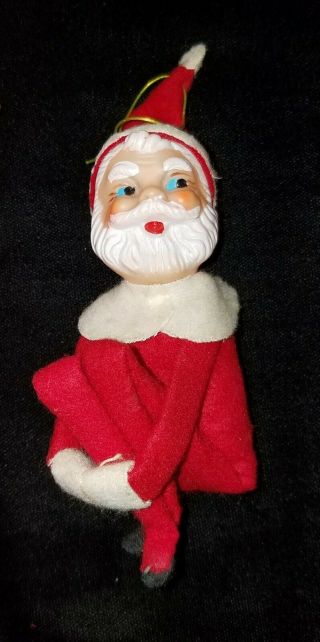 Vintage Christmas Knee Hugger Santa Elf Japan Cute