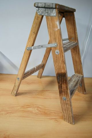 Vintage 28 " Wood Step Ladder - Useable
