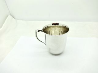 Vintage Georg Jensen Denmark 444b Sterling Silver Child Baby Cup,  Ornament Handle