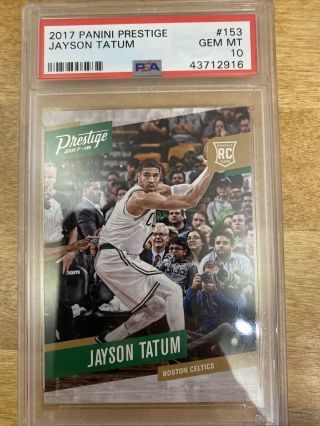 2017 - 18 Panini Prestige Jayson Tatum Rc Psa 10 Gem Boston Celtics Rookie