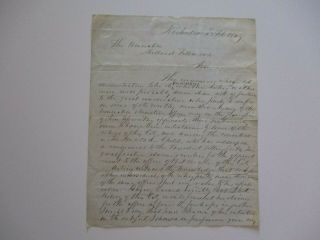 Antique American Document 19th Century Millard Fillmore Signed Autograph Letter