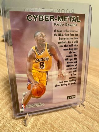 Kobe Bryant Fleer Metal 96 - 97 Cyber Metal RC Rookie Card 2