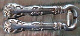 Vintage STERLING SILVER Poultry SHEARS - ITALY,  Italian Ornate 3