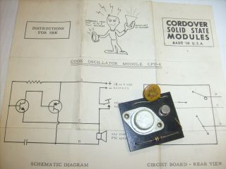 Vintage Morse Code Practice Oscillator Module - Cordover Usa