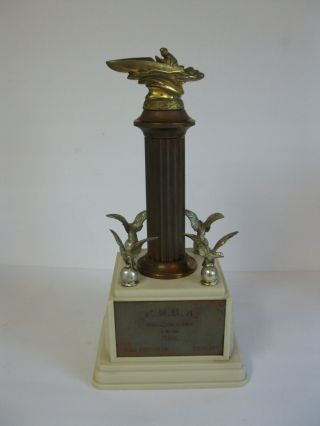 Vintage Speed Boat Racing Trophy 14 1/2 