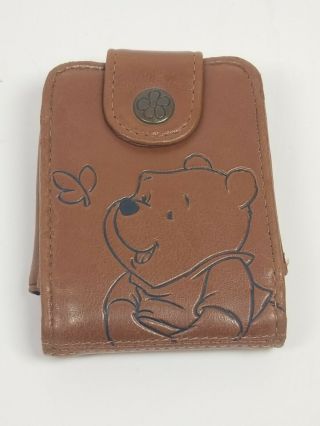 Disney Winnie The Pooh Bear Makeup Cosmetic Pouch Case Vintage 1987 With Mirror