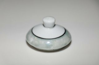 Vintage Replacement Lid Only Japan Luster Ware Sugar Bowl White/blue - Gray Euc