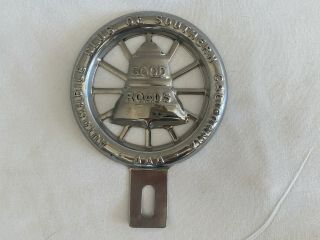 VINTAGE AAA SOUTHERN CALIFORNIA AUTOMOBILE CLUB CAR BADGE LICENSE PLATE TOPPER 3