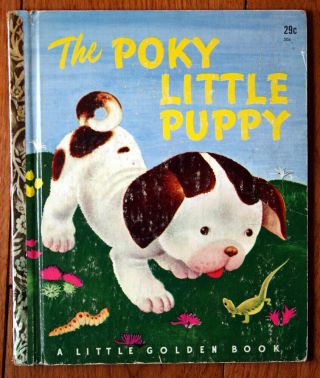 The Poky Little Puppy 1942 Vintage Little Golden Book 506 " D " Edition Tenggren