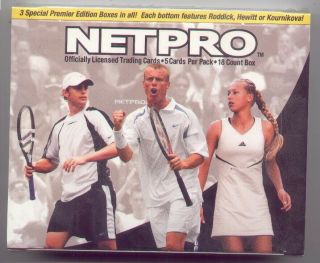 2003 Netpro Tennis Box Factory Serena Williams Nadal Federer Kournikova