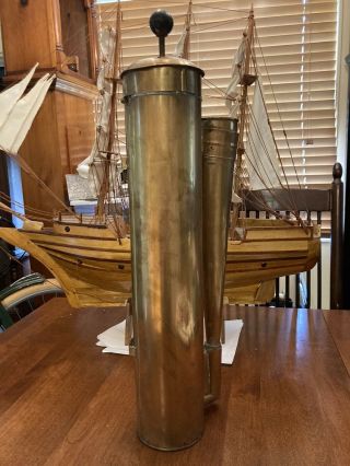 Antique Brass Maritime Plunger Hand Pump Boat Horn Fog Horn