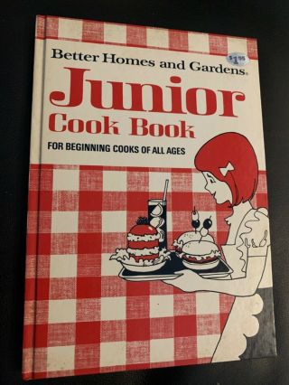 Cookbook 1972 Better Homes And Gardens Junior Cookbook Vintage Merdith Corp