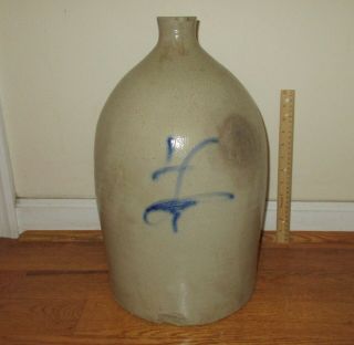 Antique 19th C Stoneware Tornado Bee Sting Red Wing Midwestern 4 Gallon Jug