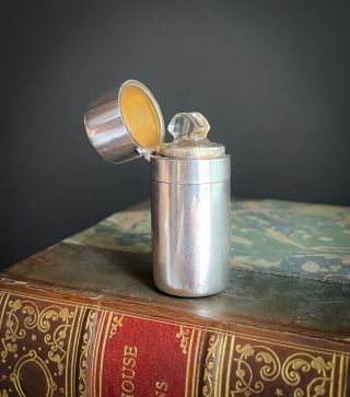 Antique Solid Silver Sampson Mordan Traveling Scent Perfume Bottle Victorian