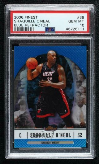 2006 - 07 Topps Finest Blue Refractor 152/299 Shaquille O 