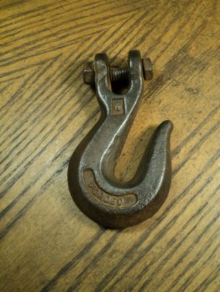 Vintage Crane Chain Hook Tool No.  3/8 W/ Bolt 4 - 1/2 " Tall