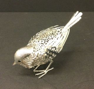 Christofle Silver - Plate Reticulated Bird Blackcap Warbler Lumiere D’argent