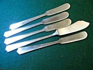 Sterling Silver Fine Arts Butter Knives Processional 4 Individual 1 Master