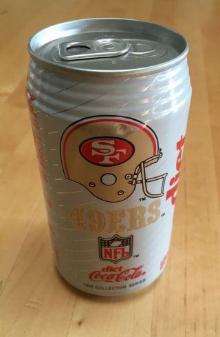 Vintage 1992 San Francisco 49ers Nfl Coca Cola Collectible Coke Can Football 90s
