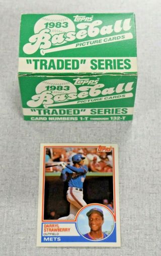 1983 Topps Baseball Traded Series Complete Set Strawberry Rookie Agsets39