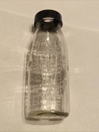 Vintage Vitaflo Nursing Bottle Glass Baby Bottle 8oz