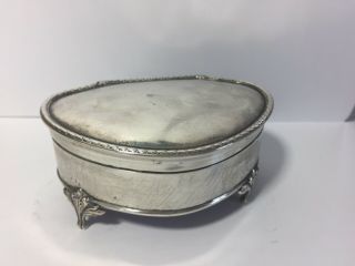 Antique 1912 Birmingham Solid Silver Jewellery/trinket Box,  144 Grams