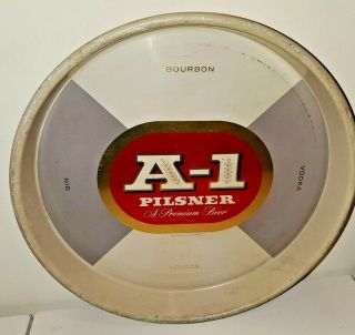 Vintage A - 1 Pilsner Beer Tray Sign Arizona Brewing Company Phoenix Bar Ad Scotch