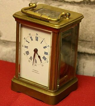 Antique Brass Carriage Clock With Enamel Face,  Mason Canterbury,  Spares Repair