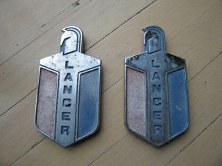 Vintage Chris Craft Lancer Nameplates Matching Pair Rwb Co 0444 - 75772