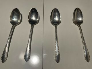 (4) Royal Crest " Wild Flower " Sterling Silver (. 925) Large Spoon 7 1/8 "