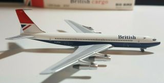 Big Bird 1:500 British Airways B707 - 300 G - Atzd 70s Red Tail Clrs Wt British Titl
