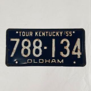 1955 Vintage License Plate Jefferson County Ky,  Rat Rod 1950s 788 - 134
