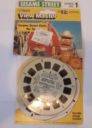 Vtg View - Master 3d Sesame Street Visits The Farm 4048 Series No 1 Complete Set